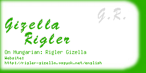 gizella rigler business card